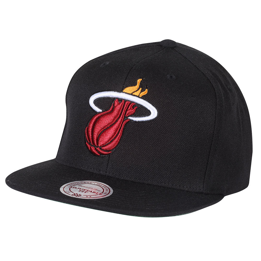 Mitchell & Ness - Miami Heat Snapback - Black - capstore.dk